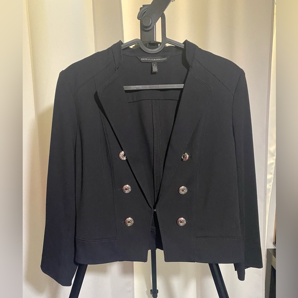 White House Black Market Jackets & Blazers - White House Black Market Double-Breasted Black Blazer